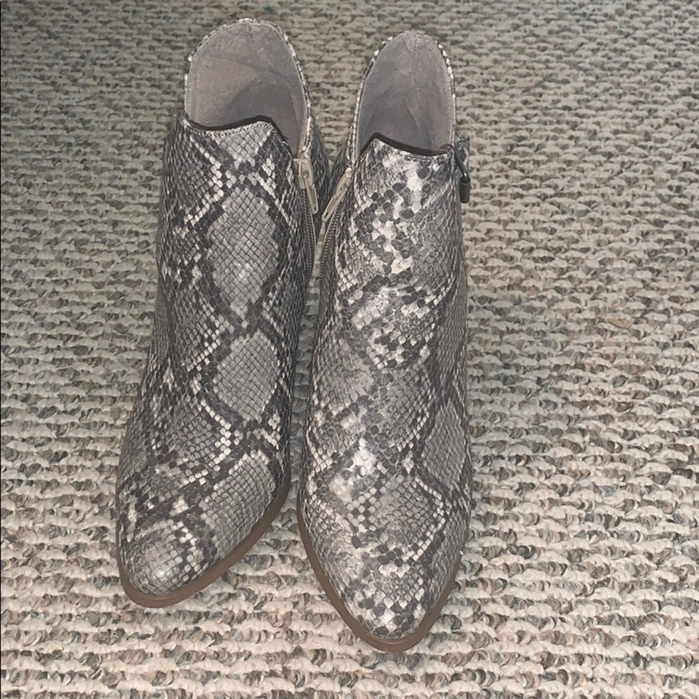 Snake skin booties